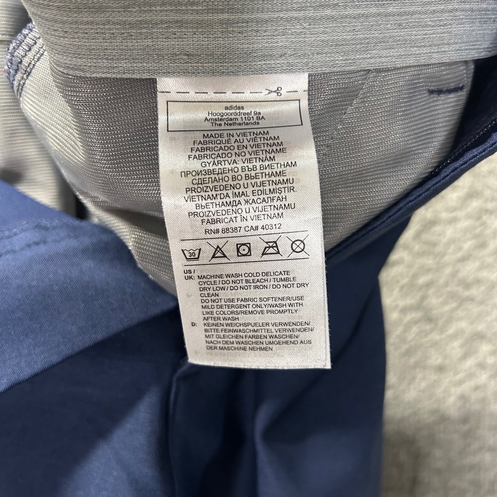 Adidas Mens Golf Pants Navy Blue Straight Leg Flat Front 32x30 RN88387 - Picture 5 of 9
